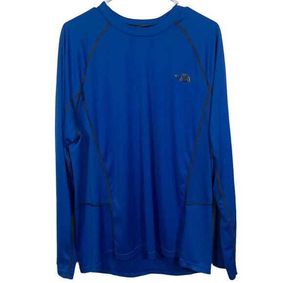 The North Face Blue Long Sleeve Athletic T-Shirt - Picture 1 of 3